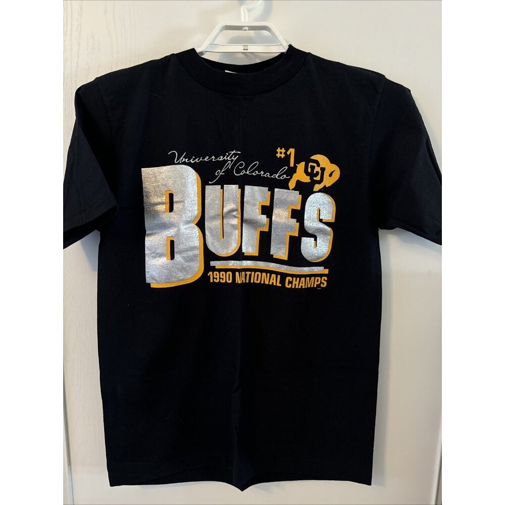 1990 Colorado University Buffaloes National Champions T shirt Tee Large New